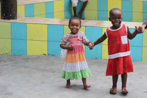 Children smile and play at Chakuwama Orphanage Center in Sinza, Dar es Salaam