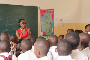 Imerine in front of the class