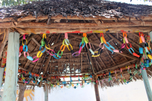 paper chain hanging outside